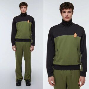 NWT Moncler X JW Anderson Zip Up Cardigan Sweater Sz Small Colorblock Jersey